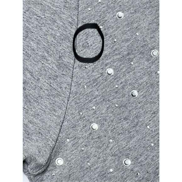 Weekends + Chico's French Terry Gray Sweatshirt 1=M=8/10 Minimalist Casual - Picture 8 of 12